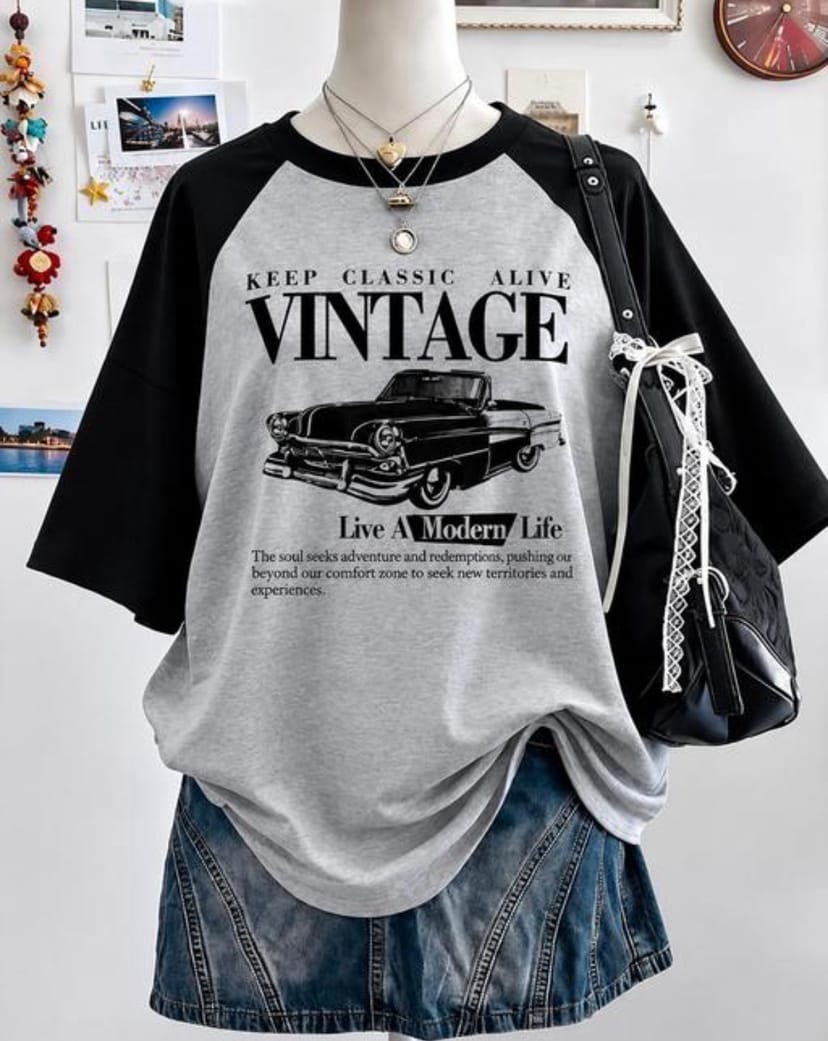 Oversized printed t shirt loose fit - Image 1