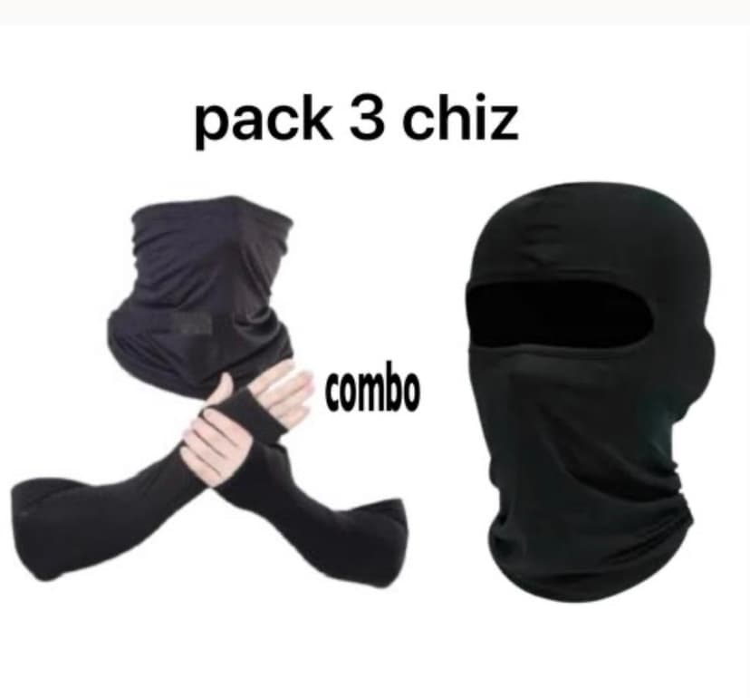Arm sleeve and bike face mask combo pack